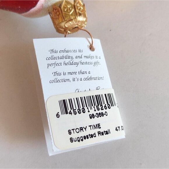 Vintage 1998 Christopher Radko Story Time Glass Ornament Santa Girl READ - Picture 9 of 11
